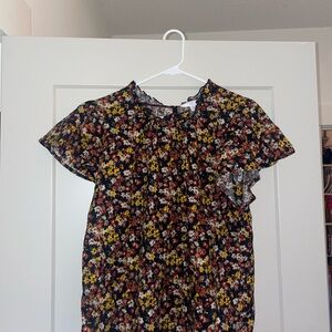 Time and Tru Multicolor Floral Top